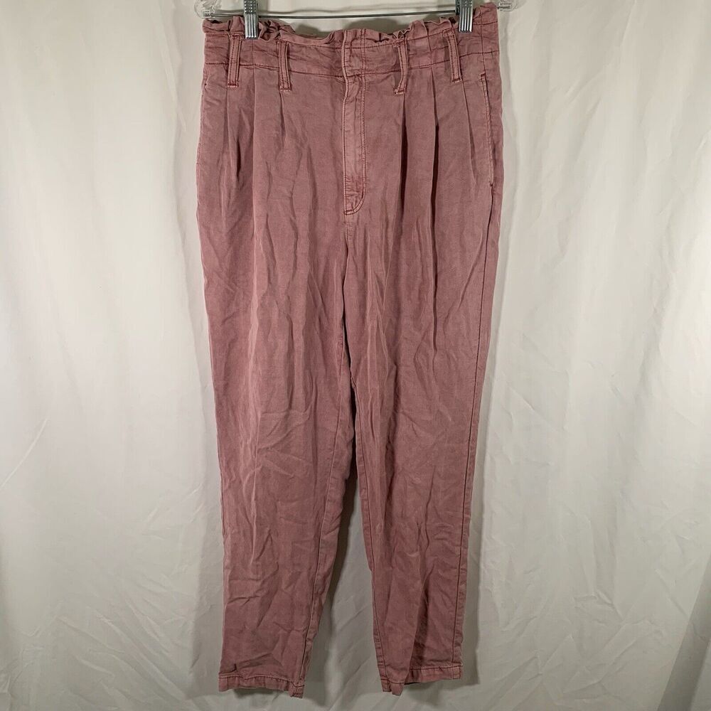 American Eagle Pants Women's 10 Purple Pockets Button Zip High Rise